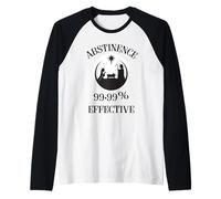 Abstinence 99.99% Effective Baby Jesus Manger Unhinged Humor Raglan Baseball Tee