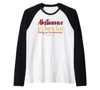 Abstinence: It's Super Easy ~ Funny Christian Virginity Gift Raglan Baseball Tee