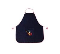 Abstract 100% Cotton Terrycloth Apron with Convenient Pocket Durable Kitchen Accessories and Cooking Apron for Women/Men Professional Apron for Cooking, (Navy - Utensils Embroidery)