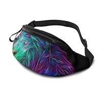 Abstract 3D Art Lion Fanny Pack, Unisex Workout Waist Pack Bag - Waist Bag with Adjustable Strap for Fitness Jogging Hiking Travel.