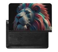 Abstract 3D Art Lion Passport Holder ID Card Protector Case Holder Travel Pack Unisex-adult Waterproof Passport