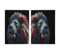 Abstract 3D Art Lion Passport Holder Personalized Passport Wallet for Women Men Travel Document Organizer Holder