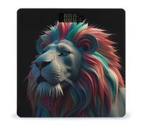 Abstract 3D Art Lion Scale for Body Weight Digital Bathroom Scale Toughened Glass High Precision Scales for Body Weight with Large LCD Backlight Display Weight Scales