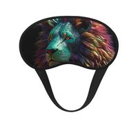 Abstract 3D Art Lion Sleep Mask for Side Sleeper Soft Breathable Sleeping Eye Mask Blackout Silk Eye Sleep Shade Cover with Elastic Strap Night Blindfold for Women Men Travel Nap