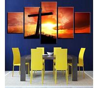 Abstract 5-Piece Wall Picture XXL Canvas Picture Wall Pictures Living Room Home Art Prints Modern Design Poster Wall Decoration 5 Piece Wall Picture Religion of the Virgin Mary Jesus