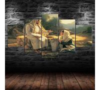 Abstract 5-Piece Wall Picture XXL Canvas Picture Wall Pictures Living Room Home Art Prints Modern Design Poster Wall Decoration 5 Piece Wall Picture Religion of the Virgin Mary Jesus