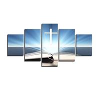Abstract 5-Piece Wall Picture XXL Canvas Picture Wall Pictures Living Room Home Art Prints Modern Design Poster Wall Decoration 5 Piece Wall Picture Religion of the Virgin Mary Jesus