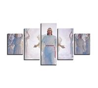 Abstract 5-Piece Wall Picture XXL Canvas Picture Wall Pictures Living Room Home Art Prints Modern Design Poster Wall Decoration 5 Piece Wall Picture Religion of the Virgin Mary Jesus