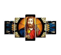 Abstract 5-Piece Wall Picture XXL Canvas Picture Wall Pictures Living Room Home Art Prints Modern Design Poster Wall Decoration 5 Piece Wall Picture Religion of the Virgin Mary Jesus