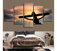 Abstract 5-Piece Wall Picture XXL Canvas Picture Wall Pictures Living Room Home Art Prints Modern Design Poster Wall Decoration 5 Piece Wall Picture Religion of the Virgin Mary Jesus