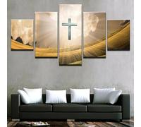 Abstract 5-Piece Wall Picture XXL Canvas Picture Wall Pictures Living Room Home Art Prints Modern Design Poster Wall Decoration 5 Piece Wall Picture Religion of the Virgin Mary Jesus