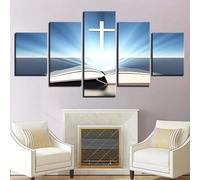 Abstract 5-Piece Wall Picture XXL Canvas Picture Wall Pictures Living Room Home Art Prints Modern Design Poster Wall Decoration 5 Piece Wall Picture Religion of the Virgin Mary Jesus