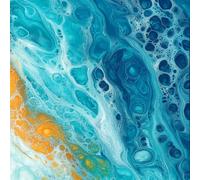 Abstract 5D Diamond Art Kits, Sea Diamond Art for Beginners Adults, DIY Cross Stitch Embroidery Crafts Pictures, DIY Round Full Drill Crystal Kits, for Home Wall Decor, Gifts for Women 20x20in V-8742