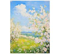 Abstract Aesthetic Floral Botanical Beautiful Scenery Oil Paintings On Canvas Hand Painted Contemporary Landscape Artwork Wall Art For Living Room Home Decorations 100X150Cm（39X59Inch)