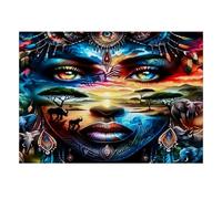 Abstract Africa 1000 Pieces Mini Jigsaw Puzzle for Adults | 52x38cm Cardboard Home Decor Durable Structure Birthday Gift Mind Relaxation