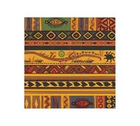 Abstract African National Pattern Printed Square Jigsaw Puzzle 12.8x12.8 CM, Puzzle Challenging Game for Adults Gifts, Family Fun Decorative Wall Decor