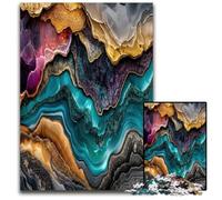 Abstract Agate Geode Adult Jigsaw Puzzles 1000 Pieces Impossible Jigsaw Puzzles for Adults Gift for Men And Women Daily & Special Occasion 1000 PCS(38x26cm)