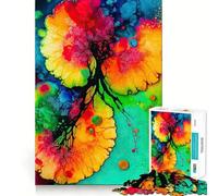 Abstract Alcohol Ink 1000 Piece Jigsaw Puzzles for Teenagers Jigsaw Skill Play Firm Edge Home Fun Santa Gift (50x75cm)