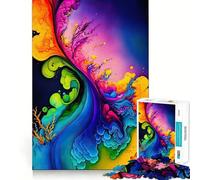 Abstract Alcohol Ink Jigsaw Puzzles for Teenagers 1000 Piece Home Fun Quality Print Family Fun Art Work (50x75cm)