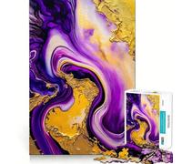 Abstract Alcohol Ink Style Jigsaw for Teenagers 1000 Pieces Sharp Mind Restful Game Family Pastime Room Decor (50x75cm)