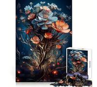 Abstract Amazing Flowers Jigsaw Puzzles for Teenagers 1000 Recreational Game Firm Edge Pattern Assemble Perfect Art (50x75cm)