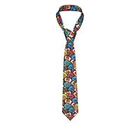 Abstract American Baseball Colorful Fun Men'S Silk Tie Casual Gentleman Necktie Fashion Gift One Size