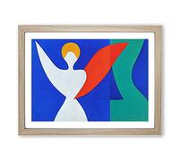 Abstract Angel Vol.1 H1022 Framed Print for Living Room Bedroom Home Office Décor, Wall Art Picture Ready to Hang, Oak A2 Frame (64 x 46 cm)