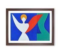 Abstract Angel Vol.1 H1022 Framed Print for Living Room Bedroom Home Office Décor, Wall Art Picture Ready to Hang, Walnut A2 Frame (64 x 46 cm)