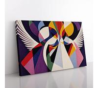 Abstract Angel Vol.2 Canvas Wall Art Print Ready to Hang, Framed Picture for Living Room Bedroom Home Office Décor, 76x50 cm (30x20 Inch)