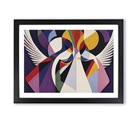 Abstract Angel Vol.2 Framed Print | A3 Black Framed Wall Art | Ready to Hang | Abstract Fantasy Picture | Living Room Bedroom Lounge Office