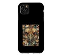 Abstract Animal Art Retro Kookaburra Portrait Case for iPhone 11 Pro Max