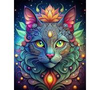 Abstract Animal Cat 300 Piece Jigsaw Puzzle for Adults, Creativity, Challenging and Difficult Puzzle, Brain Teaser Puzzles for Adults 300 Pieces for The Whole for Women, Men