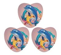 Abstract Animal Dolphin Car Air Freshener, 3 Pcs Love form Hanging Air Freshener Cards, Long Lasting Fragrance Scented Cards for Car, Home, Office White-style