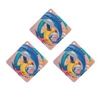 Abstract Animal Dolphin Car Air Freshener, 3 Pcs Rhombus Hanging Air Freshener Cards, Long Lasting Fragrance Scented Cards for Car, Home, Office Gray-style