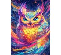 Abstract Animal Owl 300 Piece Jigsaw Puzzle for Adults, Creativity, Challenging and Difficult Puzzle, Brain Teaser Puzzles for Adults 300 Pieces for The Whole for Women, Men