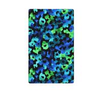 Abstract Animal Print Blue Green Single Toggle Blank Wall Plate Light Switch Cover Decorative 1 Gang for Kitchen Room Bathroom Size 11.4x7cm