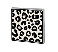 Abstract Animal Print Pattern Leopard Spots Unisex Brooches & Pins Square Lightweight Lapel Badge Jewelry for Clothing Shawl Hat