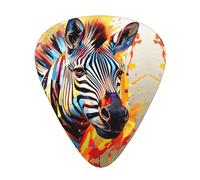 Abstract Animal Zebra print Guitar Picks 12 Pack Assorted Thickness for Guitar,ukulele,0.46/0.71/0.96mm