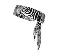 Abstract Animal Zebra Print Head Tie Headbands, Ninja Karate Tie, Athletic Sweatbands,Sweat Wicking Workout Head Band