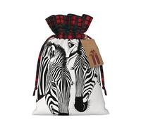 Abstract Animal Zebra -Print Multi-Colored Burlap Drawstring Bags, Eco-Friendly Plaid Pouches For Wedding Party Favors & Custom Packaging. S