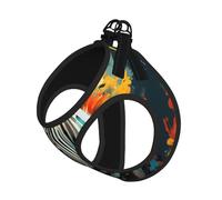 Abstract Animal Zebra Print Pet Leash Vest Reflective Adjustable Soft Mesh Vest Breathable For Daily Walks