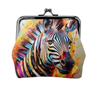 Abstract Animal Zebra Print Practicality Coin Purse Cute Mini Coin Pouch for Women (4.52 x 4.13in) Exquisite, Black, One Size