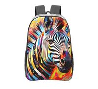 Abstract Animal Zebra Print School Transparent Backpack Pvc Clear Bag Daily Necessities Work Travel Boys Girls