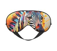 Abstract Animal Zebra Print Silk Like Sleep Eye Mask Comfortable Blindfold Adjustable Soft Eye mask for Sleep