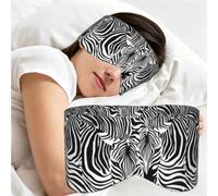 Abstract Animal Zebra Print, Sleep Mask for Home Travel, Full Eye Covers Light Blocking Eye Mask Sleep Eye and Ear Muffs