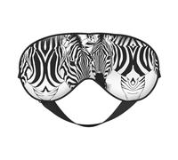 Abstract Animal Zebra Print Sleep Mask Silk Eye Cover Soft Satin Blindfold Elastic Strap Night Eyeshade Travel Nap for Women Men