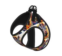 Abstract Animal Zebra Print Small Dog Cat Pet Leash Vest Harness, Reflective Vest For Outdoor Walk Hike