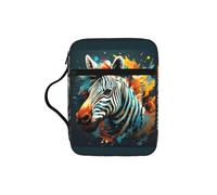 Abstract Animal Zebra Print Soft Bible Storage Bag Scripture Holder Waterproof for Worship Travel Devotional