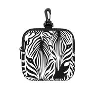 Abstract Animal Zebra Print, Square Zipper Storage Bag, Neoprene Coin Purse, Small Wallets, Change Pouch, Change Purse