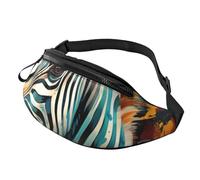 Abstract Animal Zebra Print Unisex Pack Waist Bag Adjustable Lightweight Travel Accessory Purse Outdoor Gear